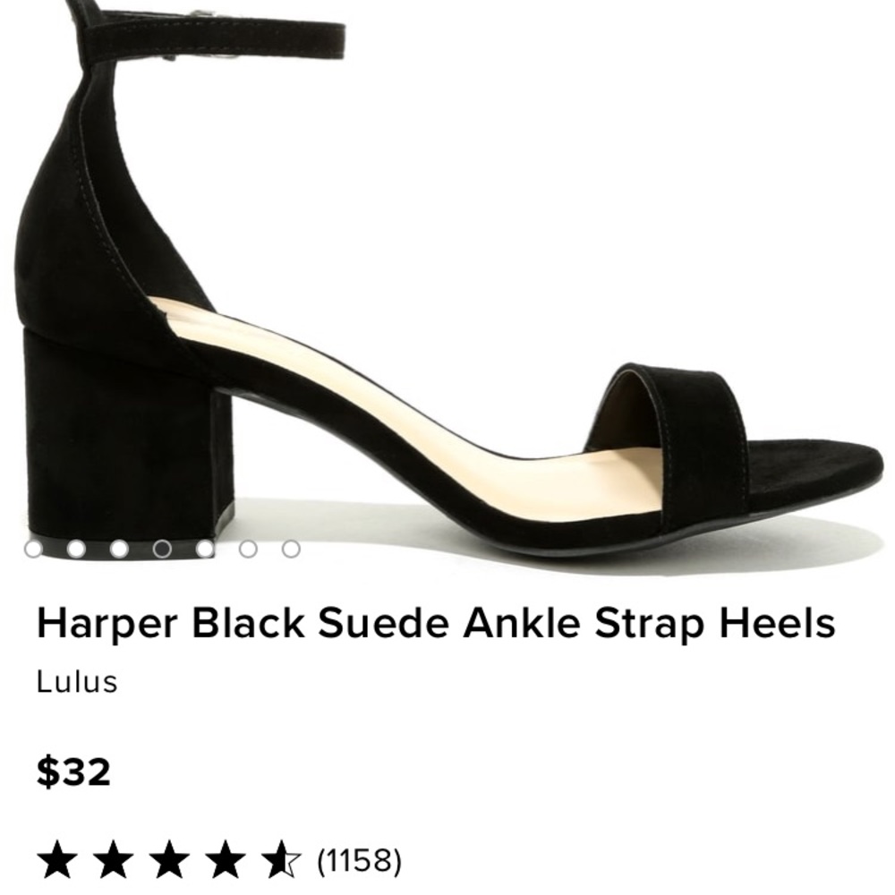 SOLD ‼️NWT Lulu’s Harper Black Suede Heels